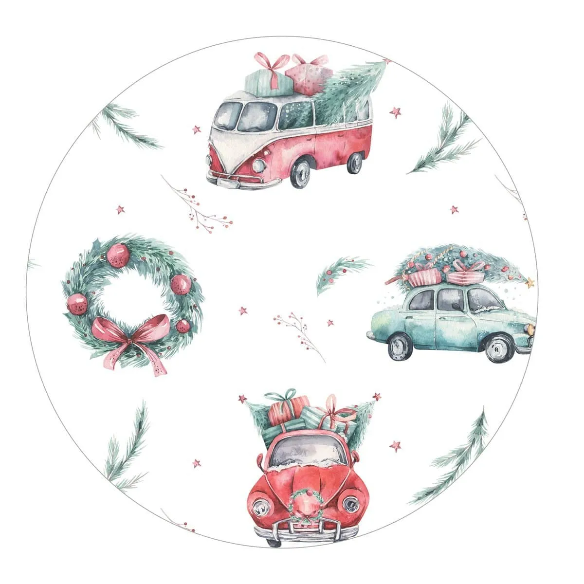 [Pre Order] Holiday Classics Vintage Cars - Minky Lush Blankets (EST SHIP LATE OCT)