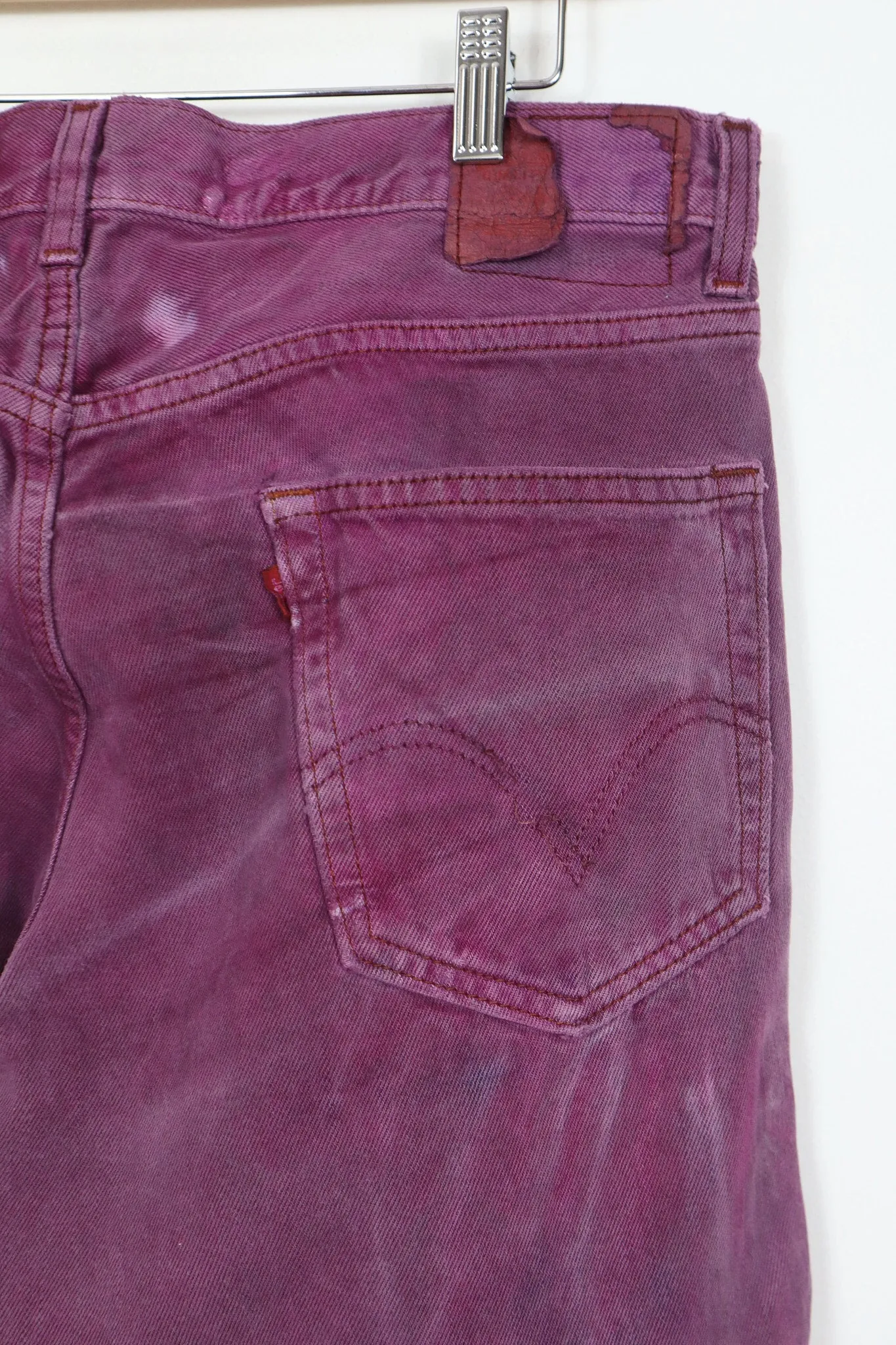 Reworked Purple Overdyed Levi's Loose Fit Jeans