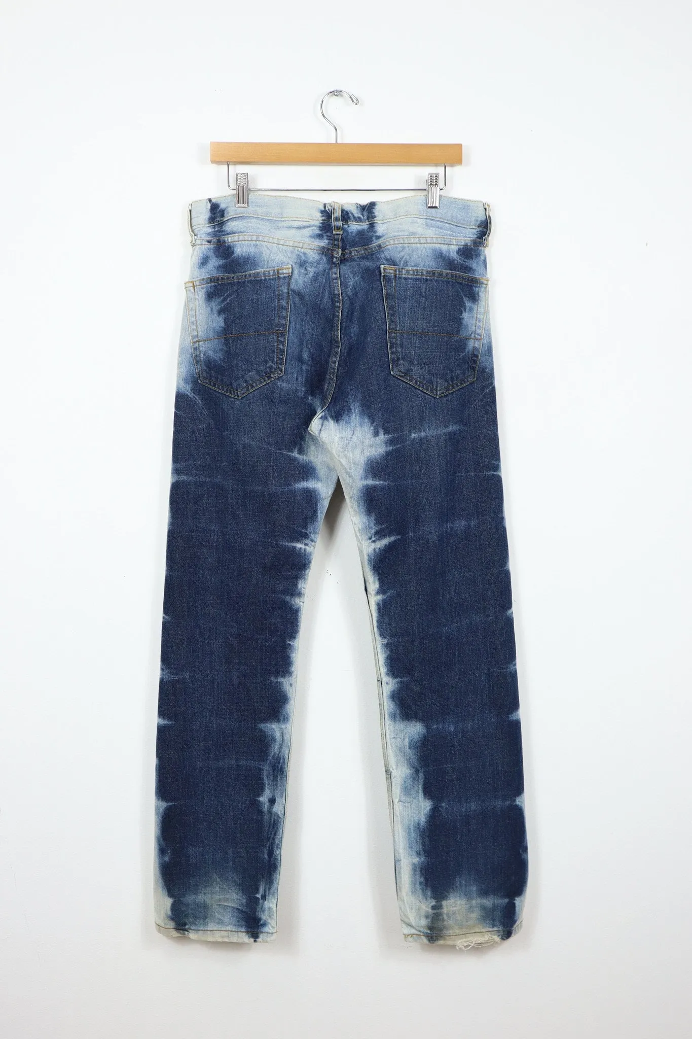 Reworked Straight Fit Bleached Jeans