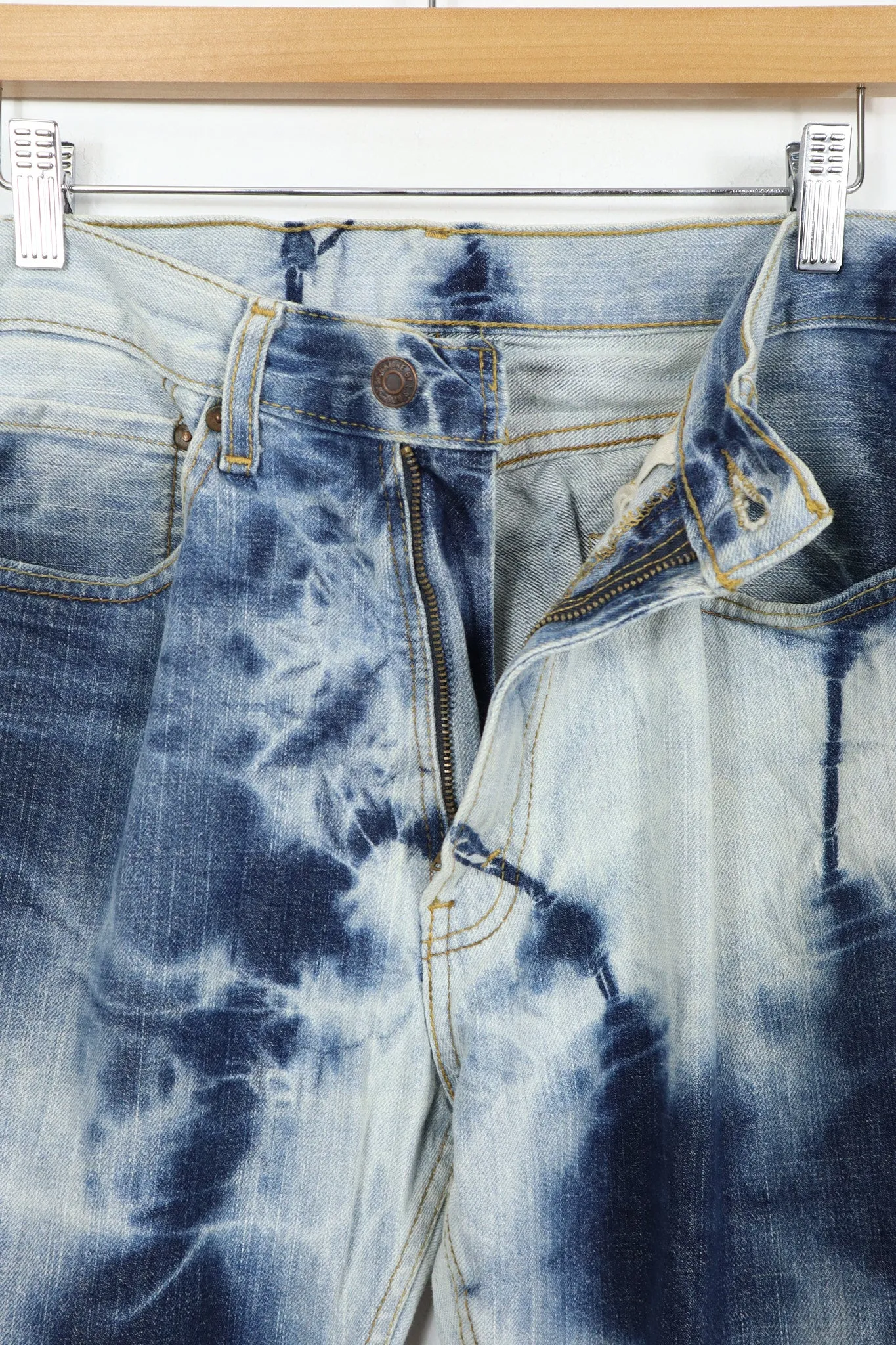 Reworked Straight Fit Bleached Jeans