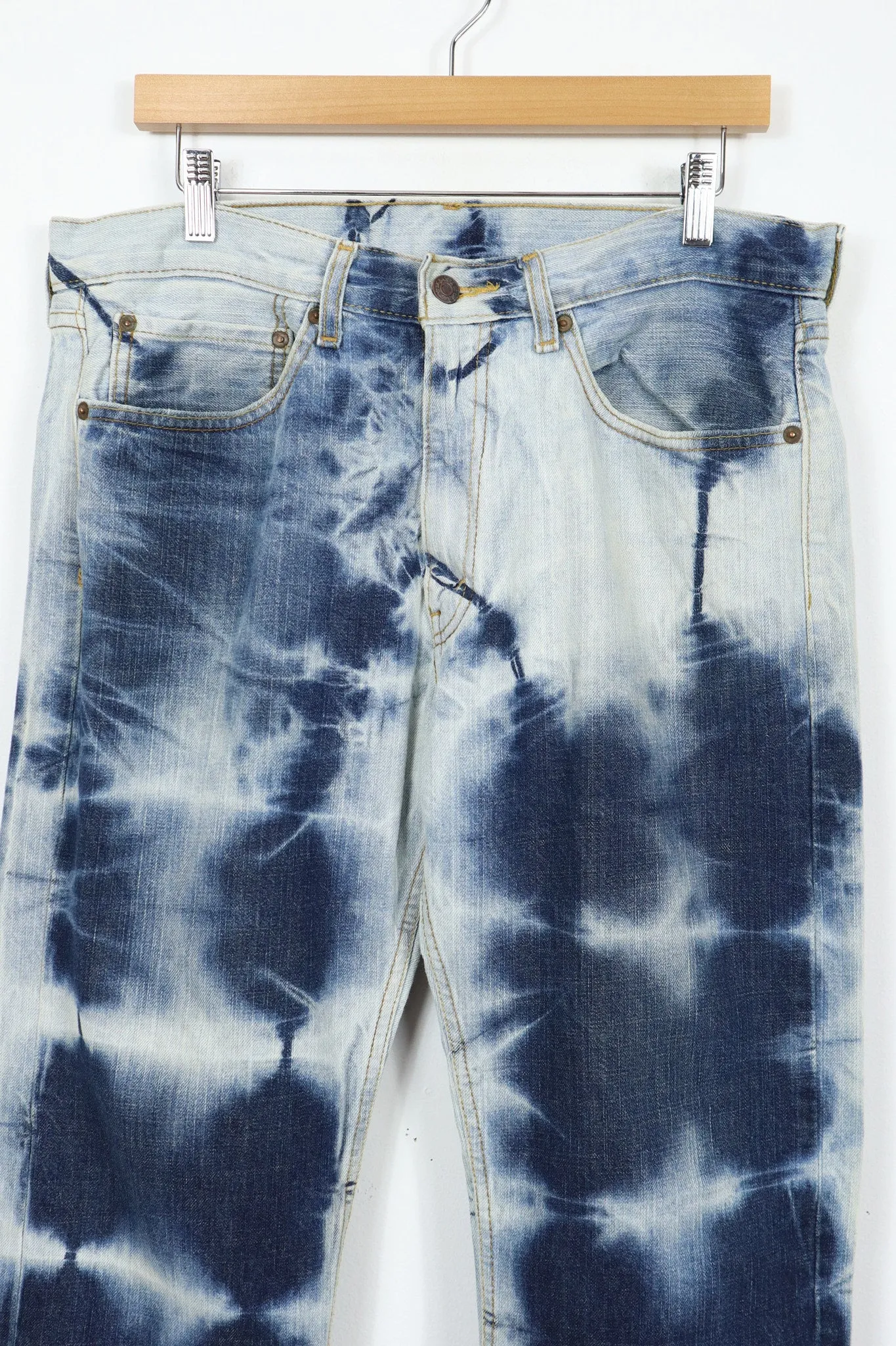 Reworked Straight Fit Bleached Jeans