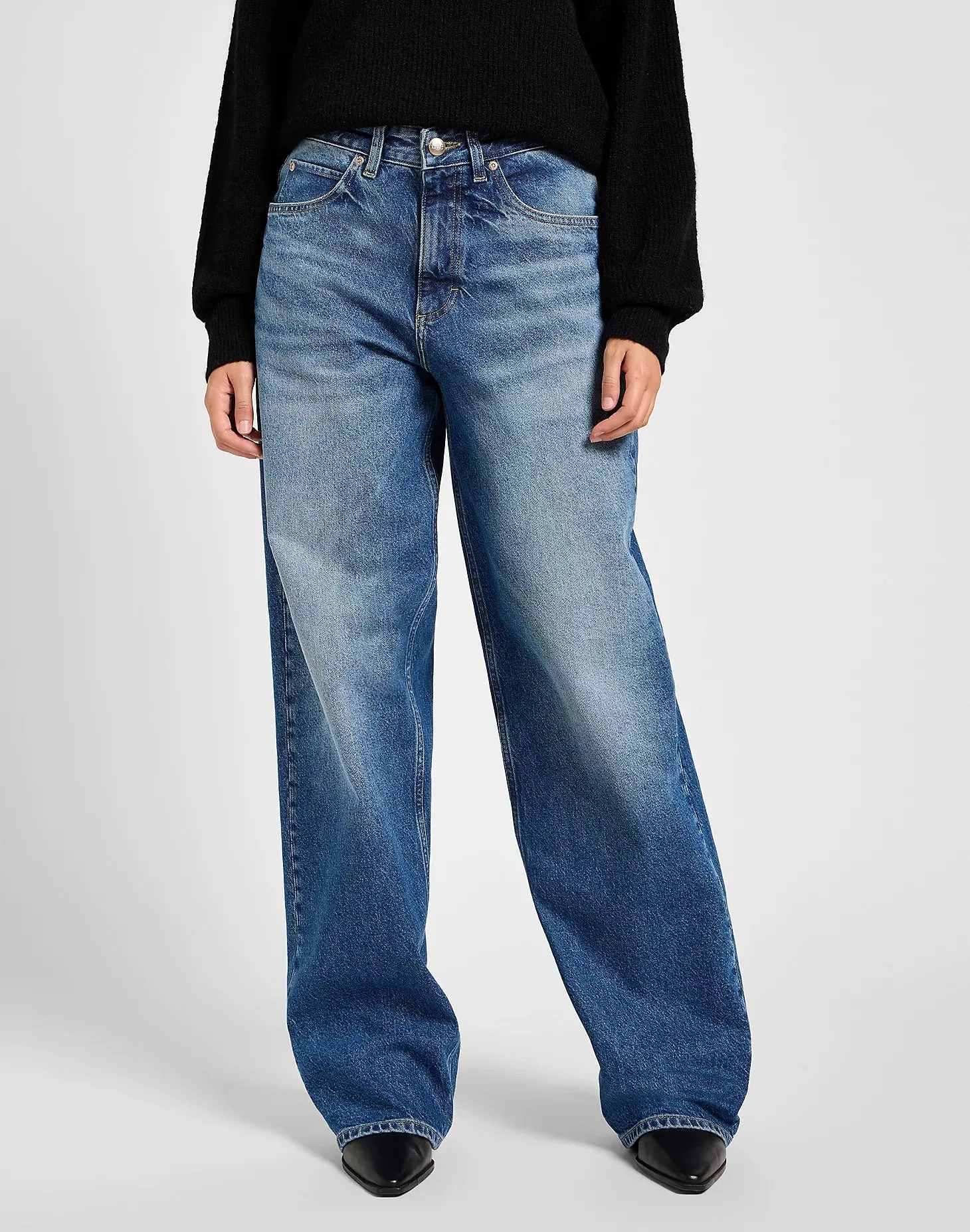 Rider Loose Straight Jeans in Blue Flame