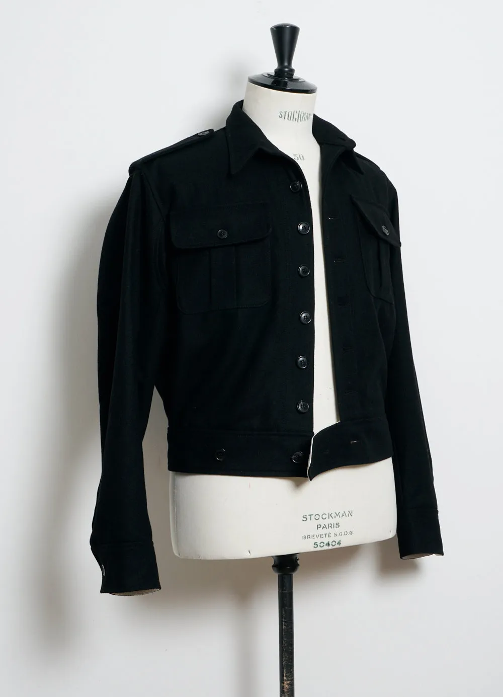 SANDER 28-30-2 | Short Utility Jacket | Black Wool