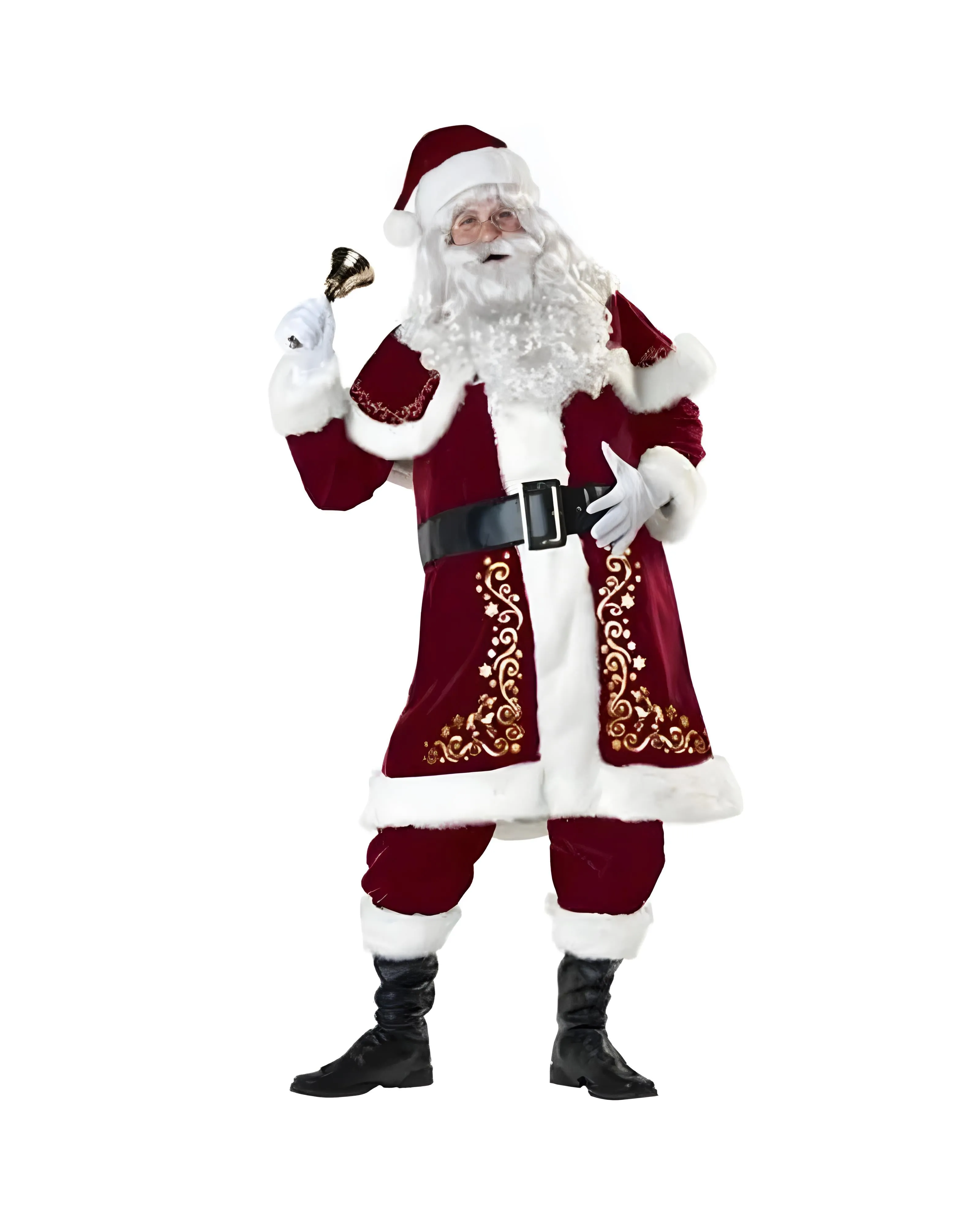 Santa Claus and Mrs. Claus Velvet Christmas Costume Set From Costume Glamour