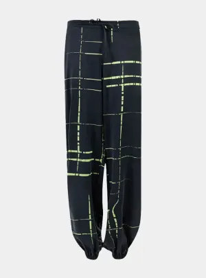 Silk Dreamscape Black Check Pants