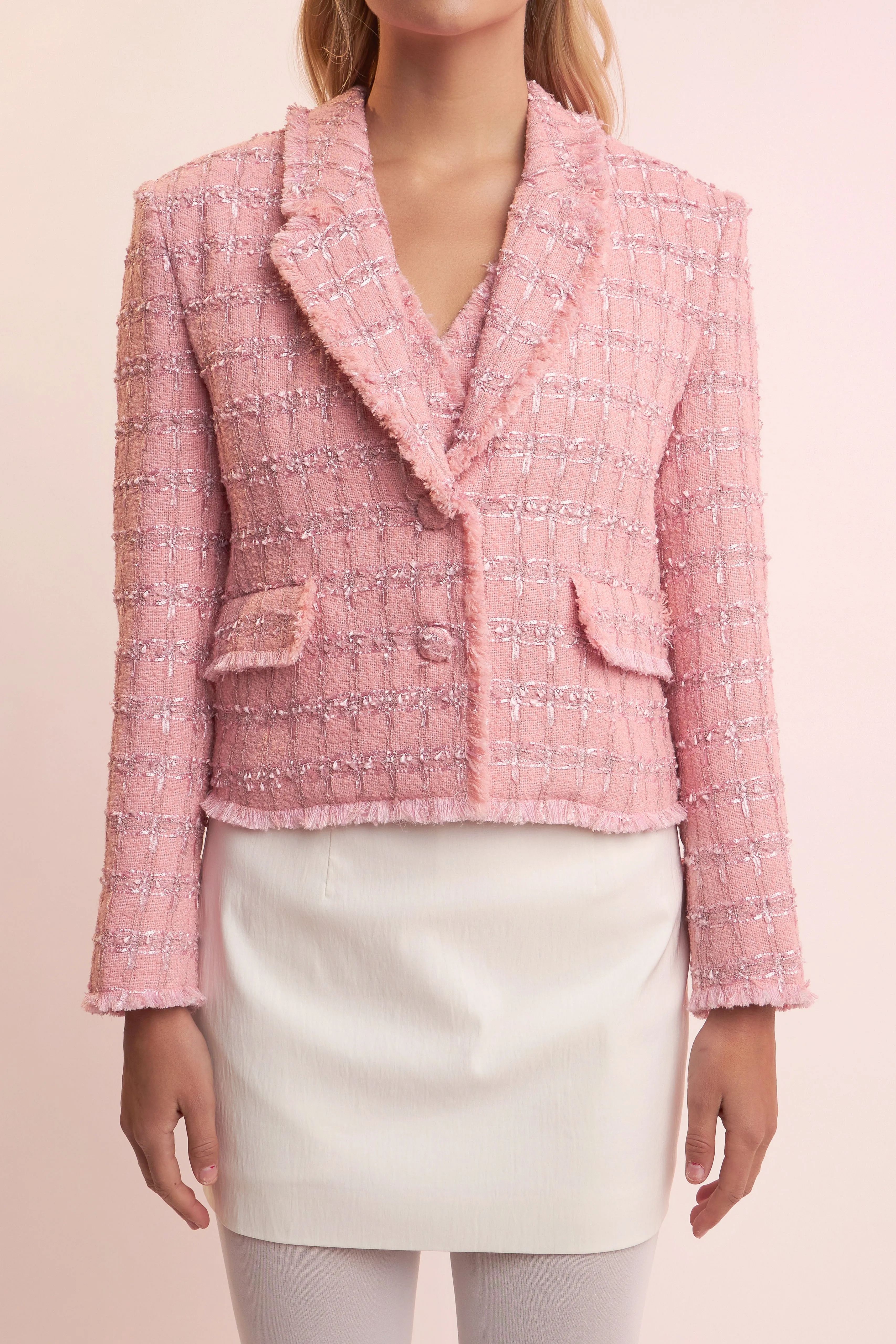 Single-Breasted Tweed Blazer