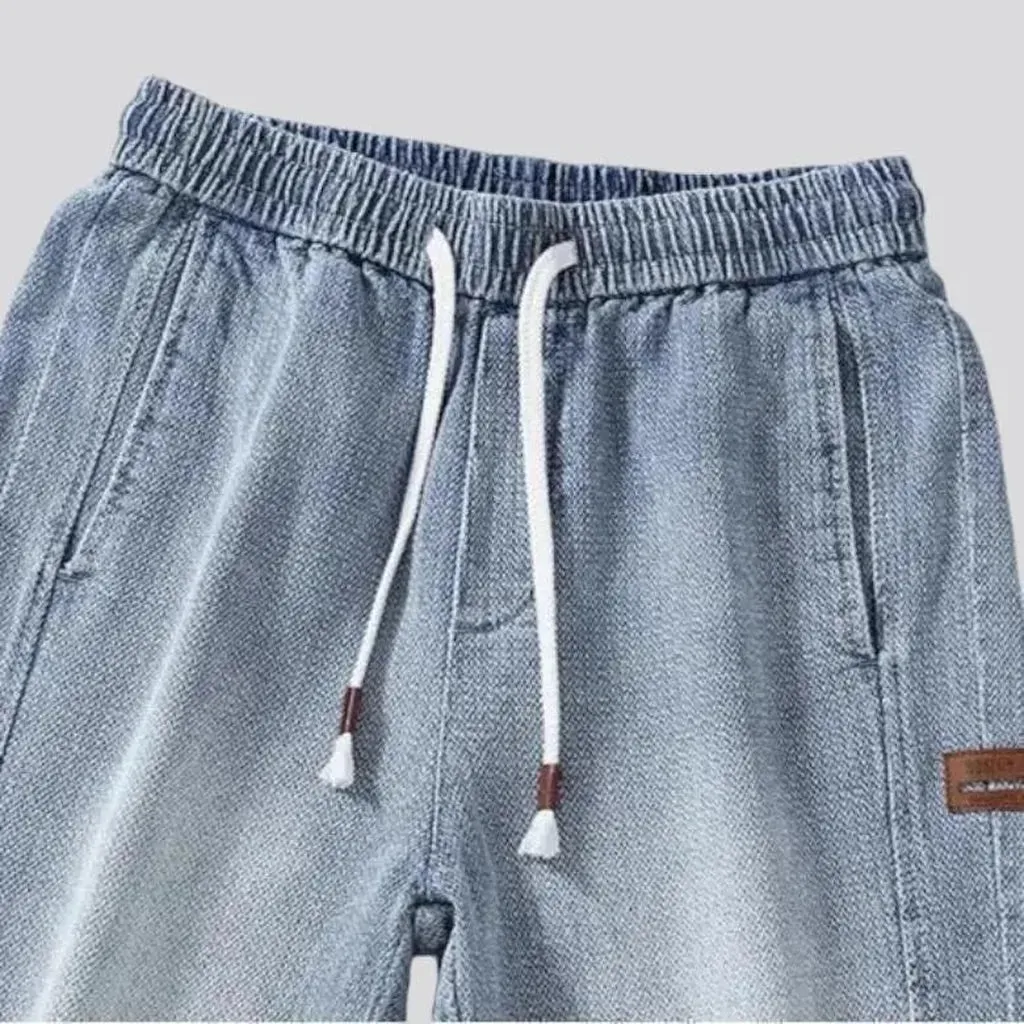 Stonewashed men's denim pants