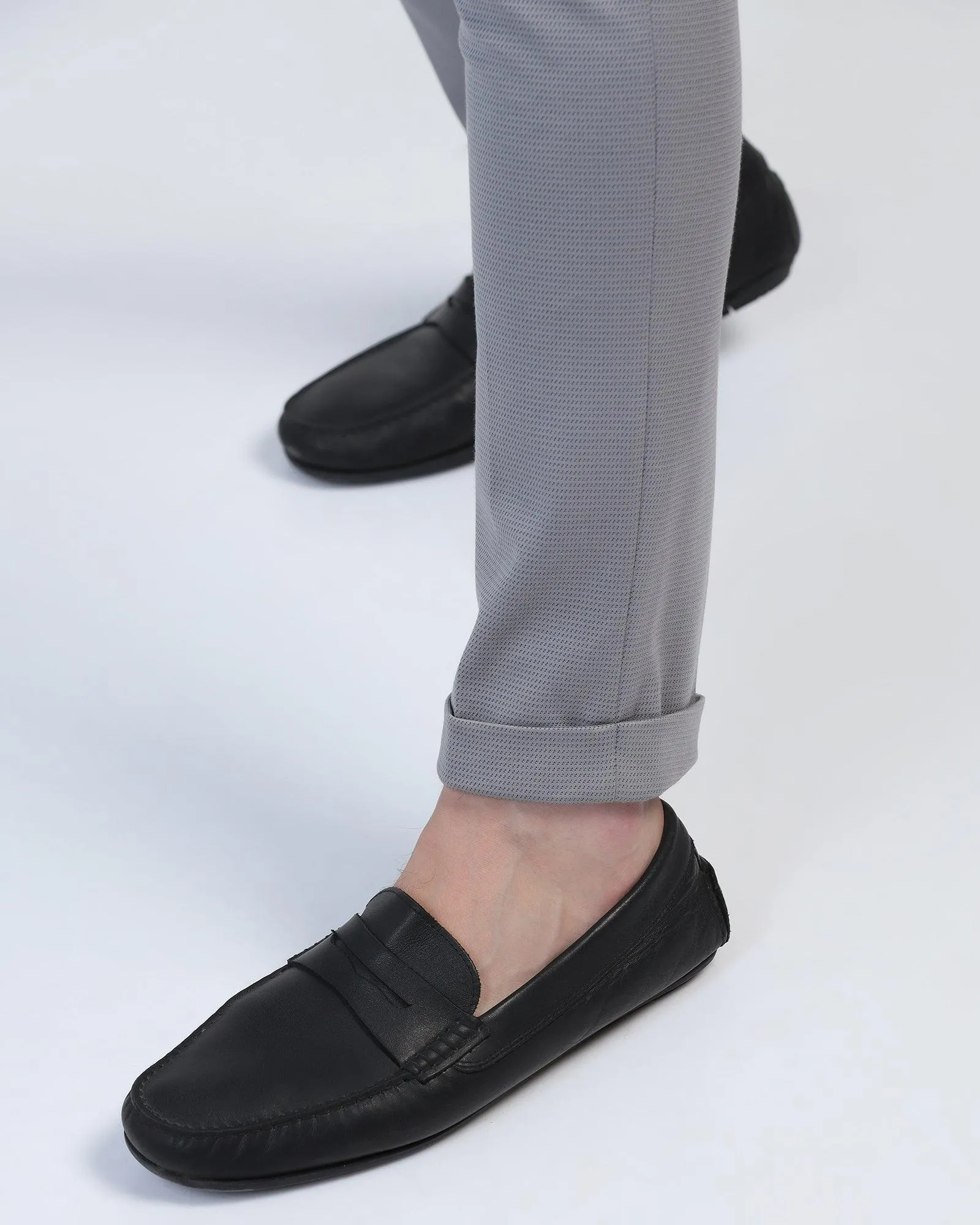 Super Slim Phoenix Formal Light Grey Stripe Trouser - Cooper