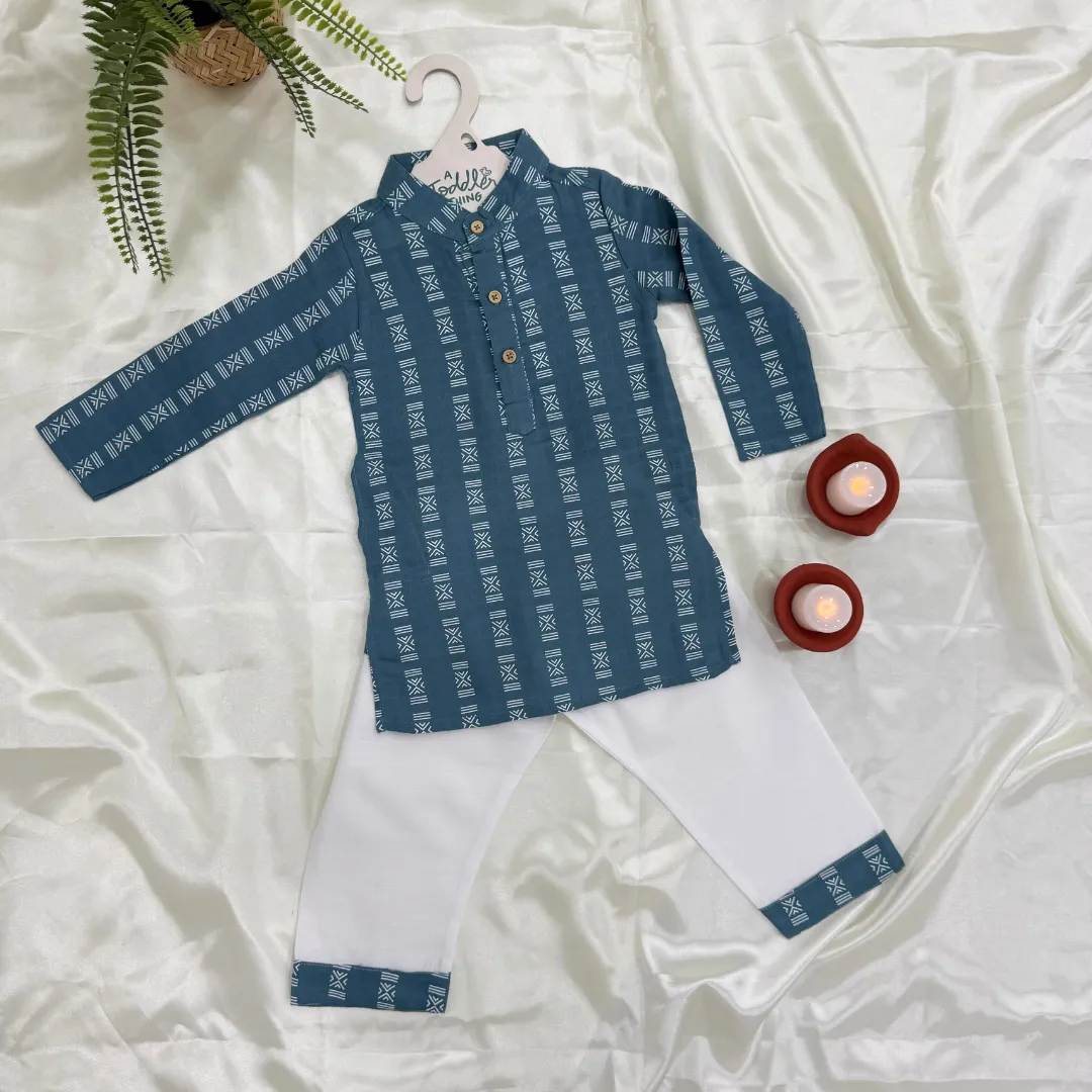 Thazhamboo - Full Sleeve Kurta Pyjama Set