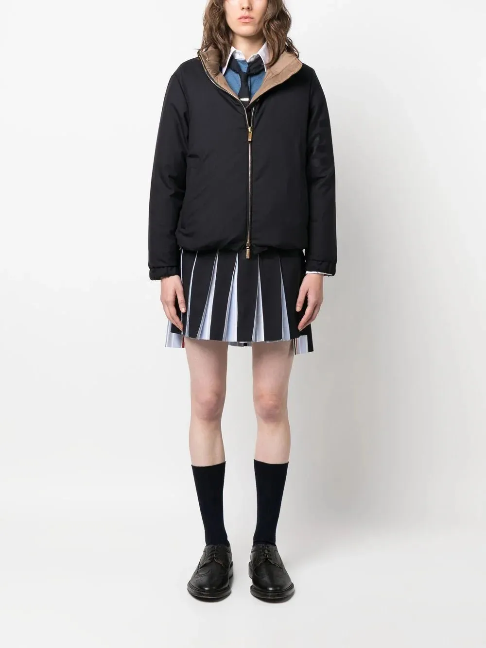 Thom Browne pleated step-hem skirt