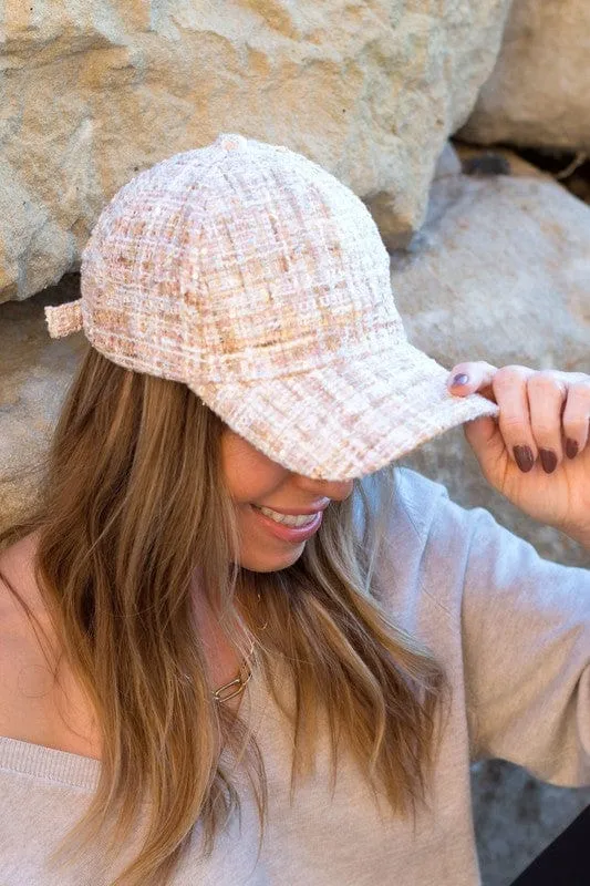 Tweed Sparkle Ball Cap *Online Only*