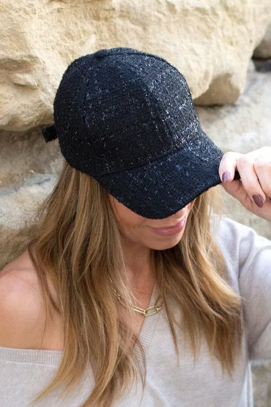 Tweed Sparkle Ball Cap *Online Only*