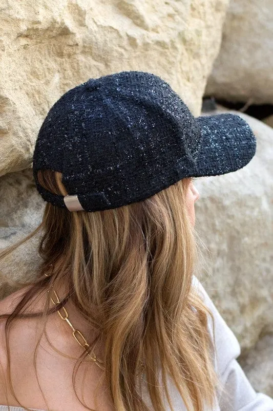 Tweed Sparkle Ball Cap *Online Only*