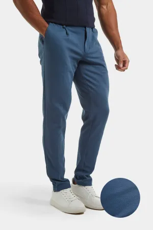 Twill Trousers in Petrol Blue