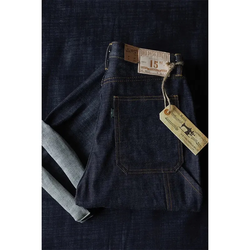 Vintage Workwear Carpenter Jeans - Selvedge Raw Denim