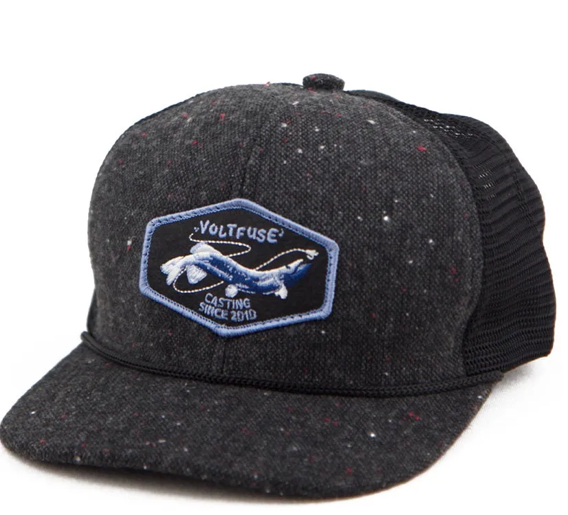 Voltfuse Winston Snapback Hat, Charcoal Black