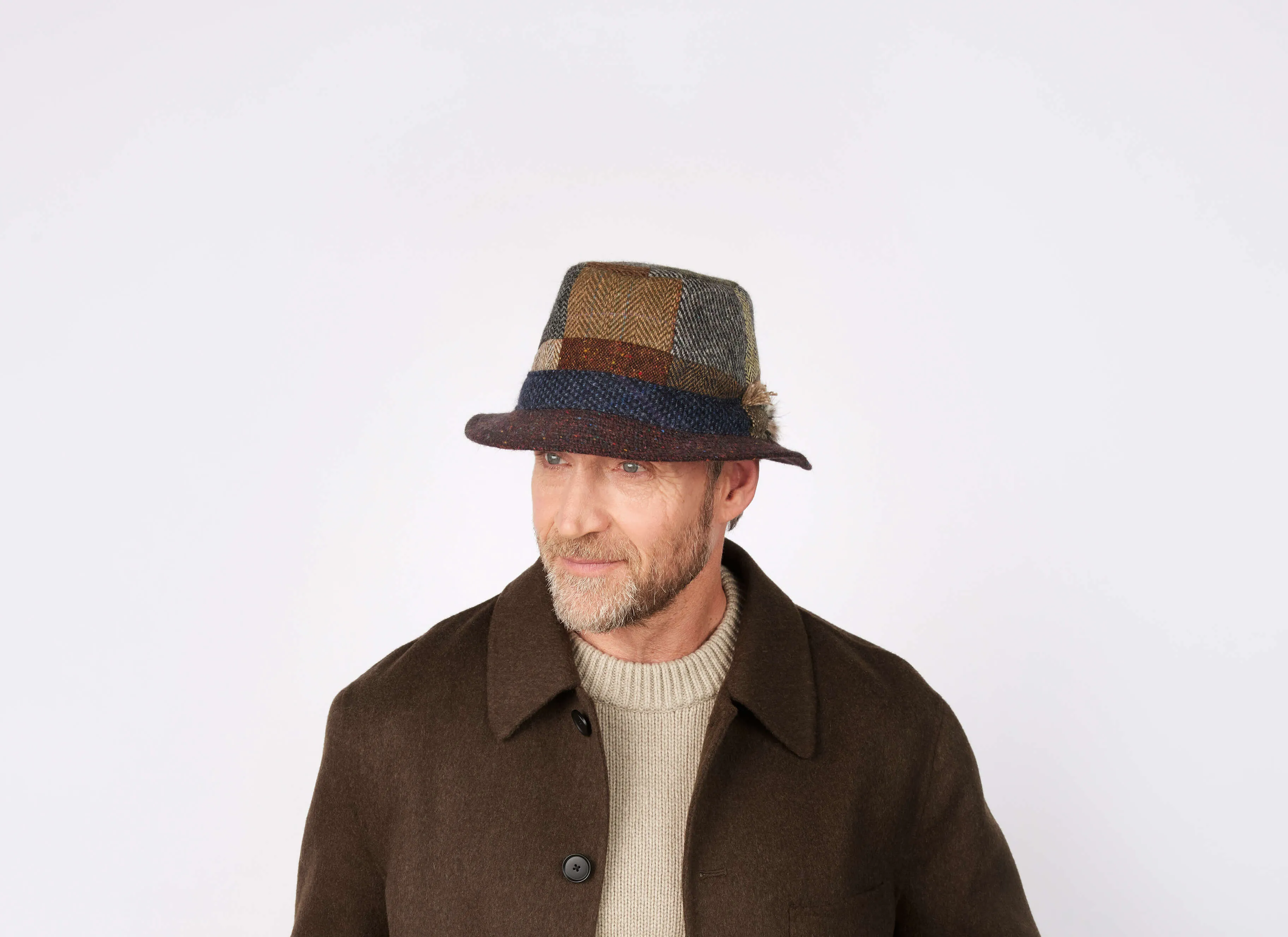 Walking Hat Patchwork Tweed