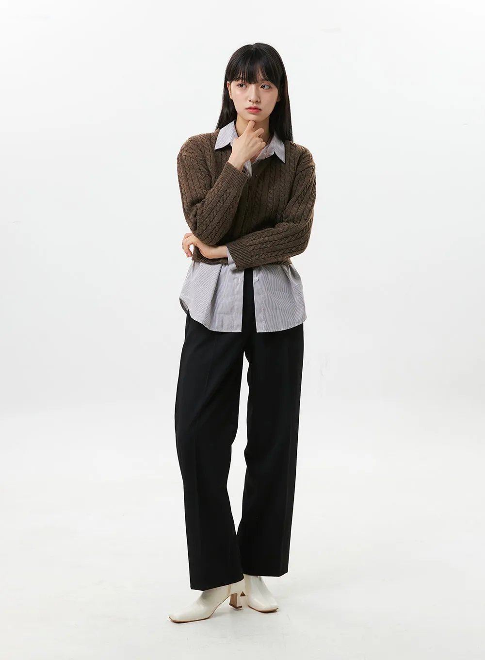 Wide Fit Cotton Pants OS309