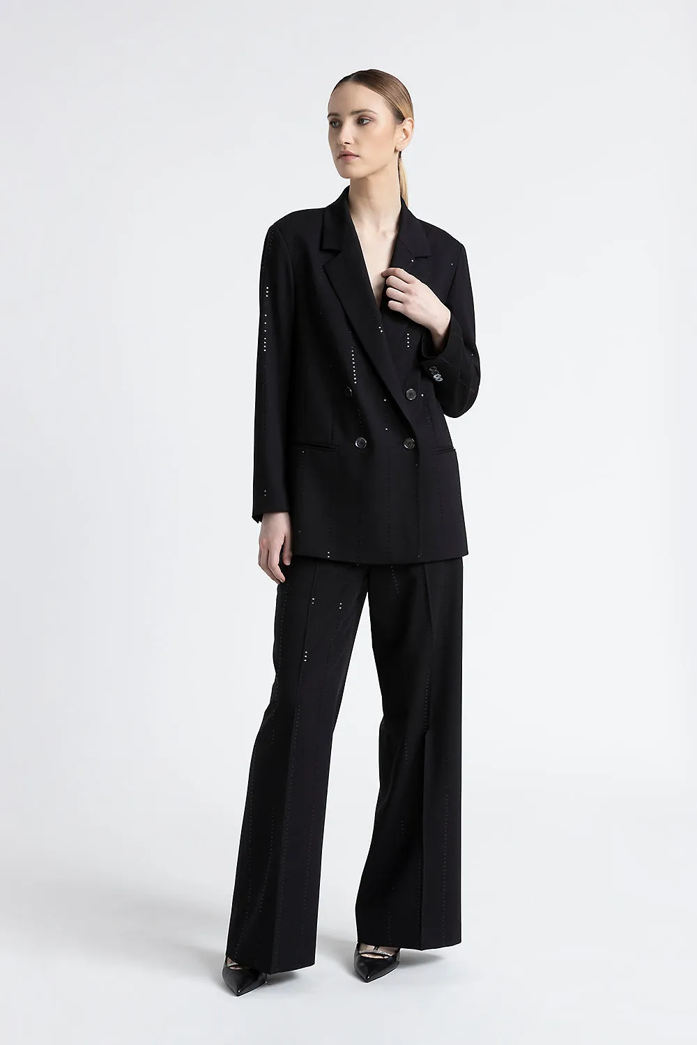 Wool palazzo trousers