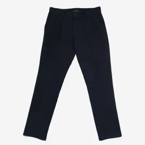 Wool Pleated Trouser - Navy