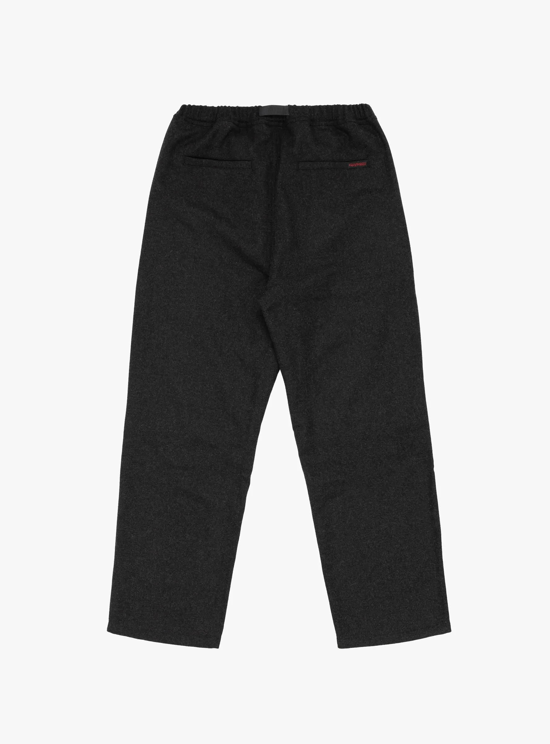 Wool Relaxed Pleated Trouser Charcoal