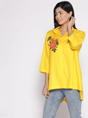 Yellow Rayon ShirtTop - Rosen