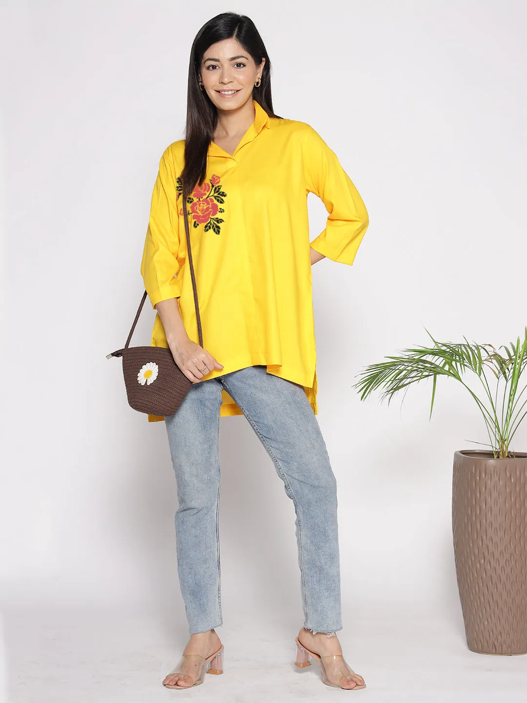 Yellow Rayon ShirtTop - Rosen