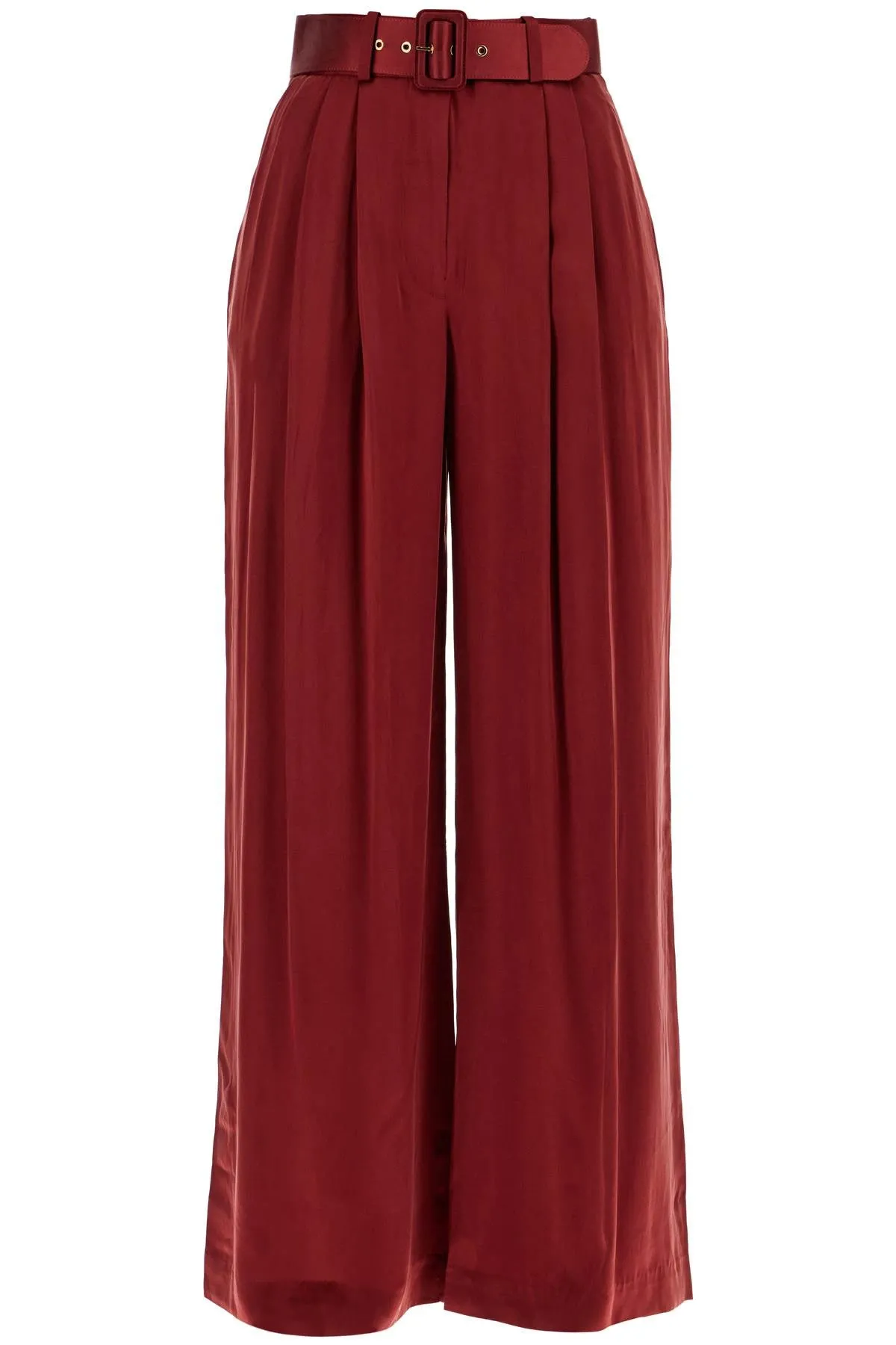 Zimmermann silk satin palazzo pants in nine